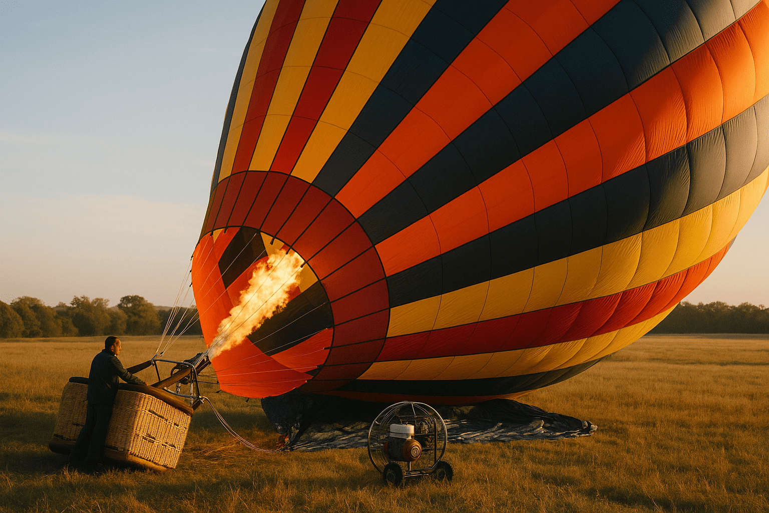 Préparation montgolfière Loire
